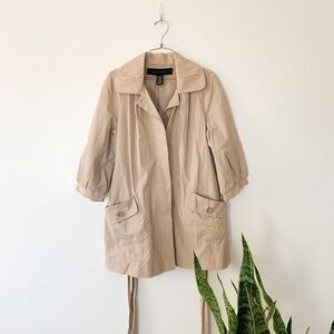 Apostrophe Khaki Trench Coat sz L